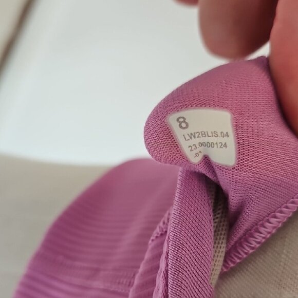 lululemon Pink Ribbed Longline Energy Sports Bra - Picture 3 of 5